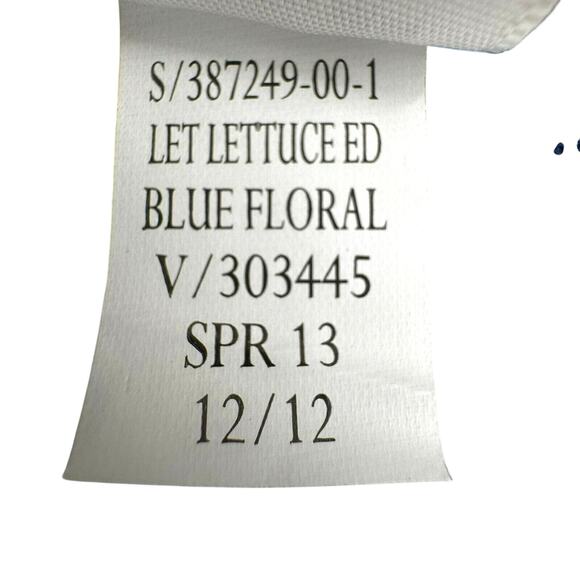 OLD NAVY NWT Medium Ditsy Floral Blue Purple Strapless One Piece Swimsuit Padded - Picture 7 of 10